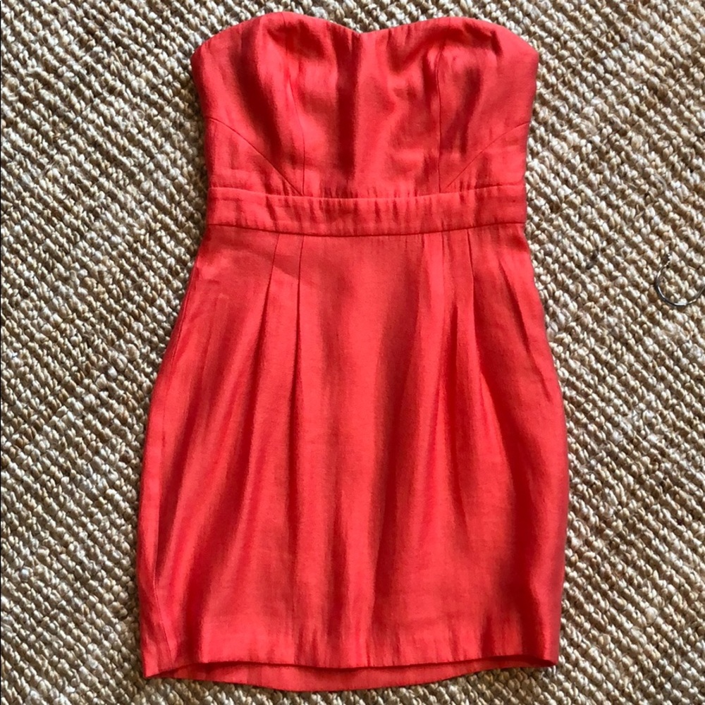 Urban Outfitters Coral Mini Dress Strapless 0